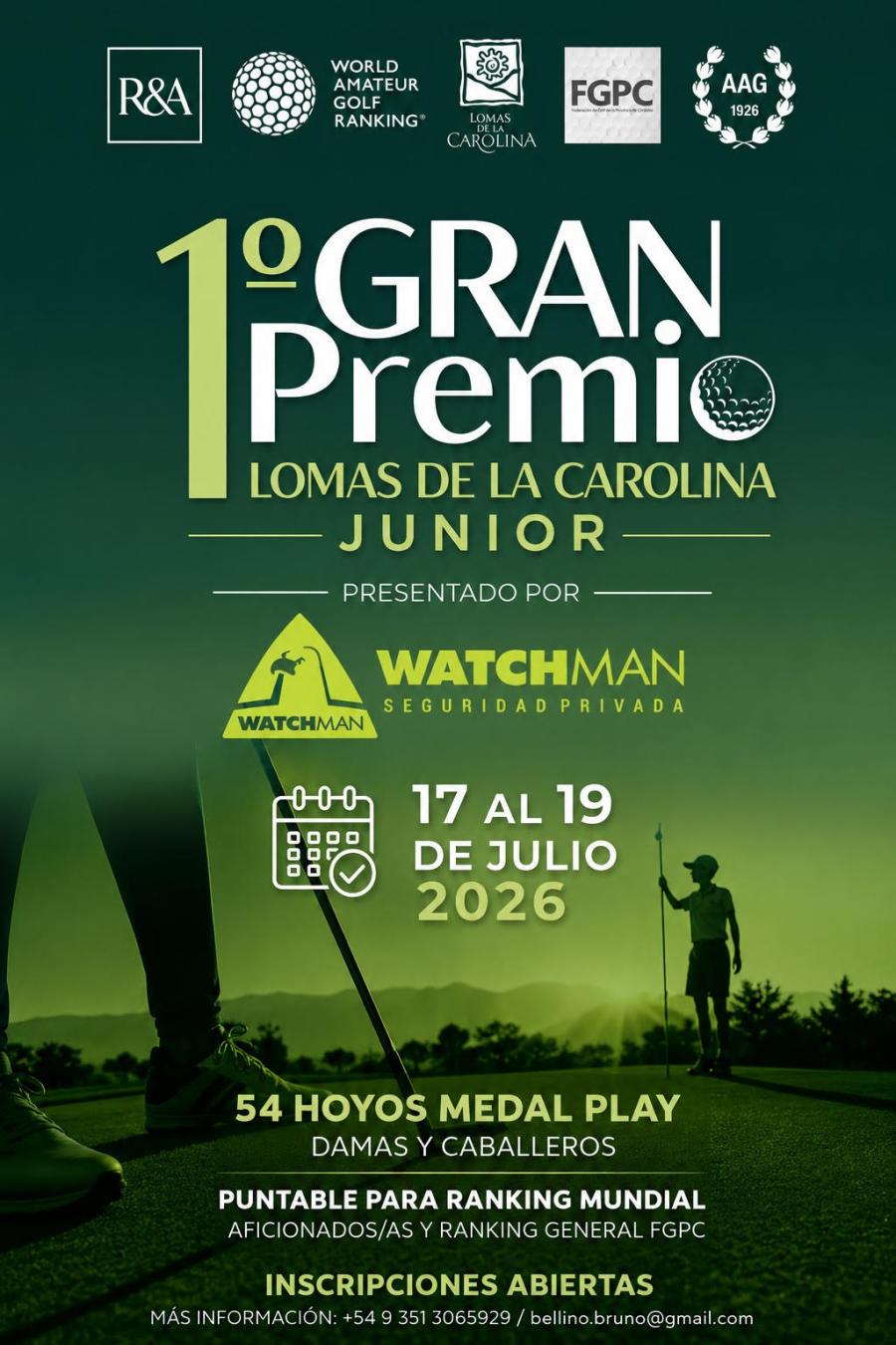 Abiertas las inscripciones para el 1º Gran Premio Lomas de la Carolina Junior