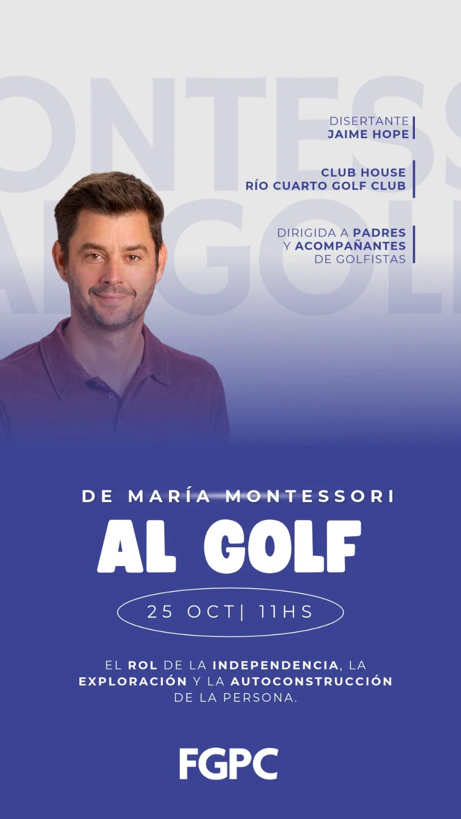 Charla “De María Montessori al Golf” con Jaime Hope